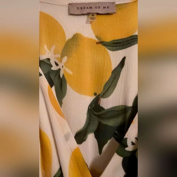 🍋 Dream of Me Lemon Yellow Wrap Dress – Women’s Medium - Picture 2 of 2
